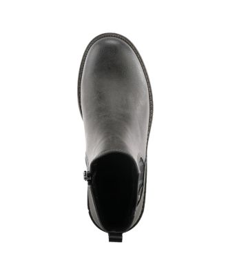 Nonia Chelsea-Inspired Bootie with Plaid Stretch Gore and Shock-Absorbing Sole