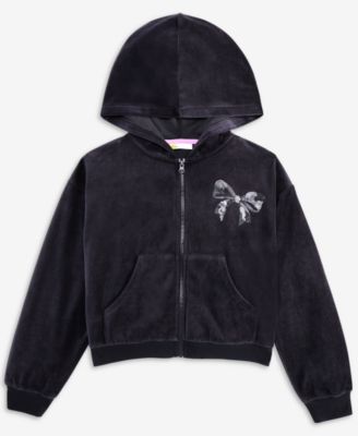 Little & Big Girls Bow Full-Zip Hoodie, Macy's Exclusive