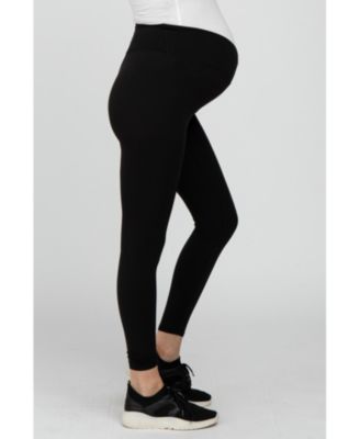 Black V-Waist Maternity Leggings