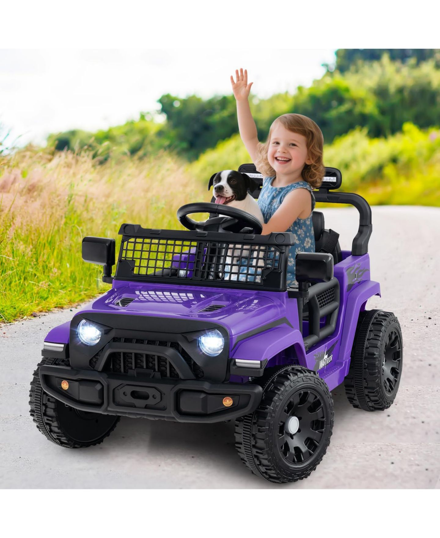 Детская игрушка Mecale 12V Kids' Ride-on Truck with Battery Powered & Remote Control, Ages 3+, цвет: Фиолетовый — фото 2