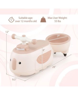 Toddler Ride on Toy with Trailer and Light Music