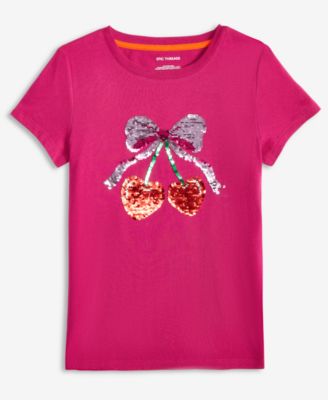 Epic Threads - Little & Big Girls Sequined Cherry Graphic T-Shirt