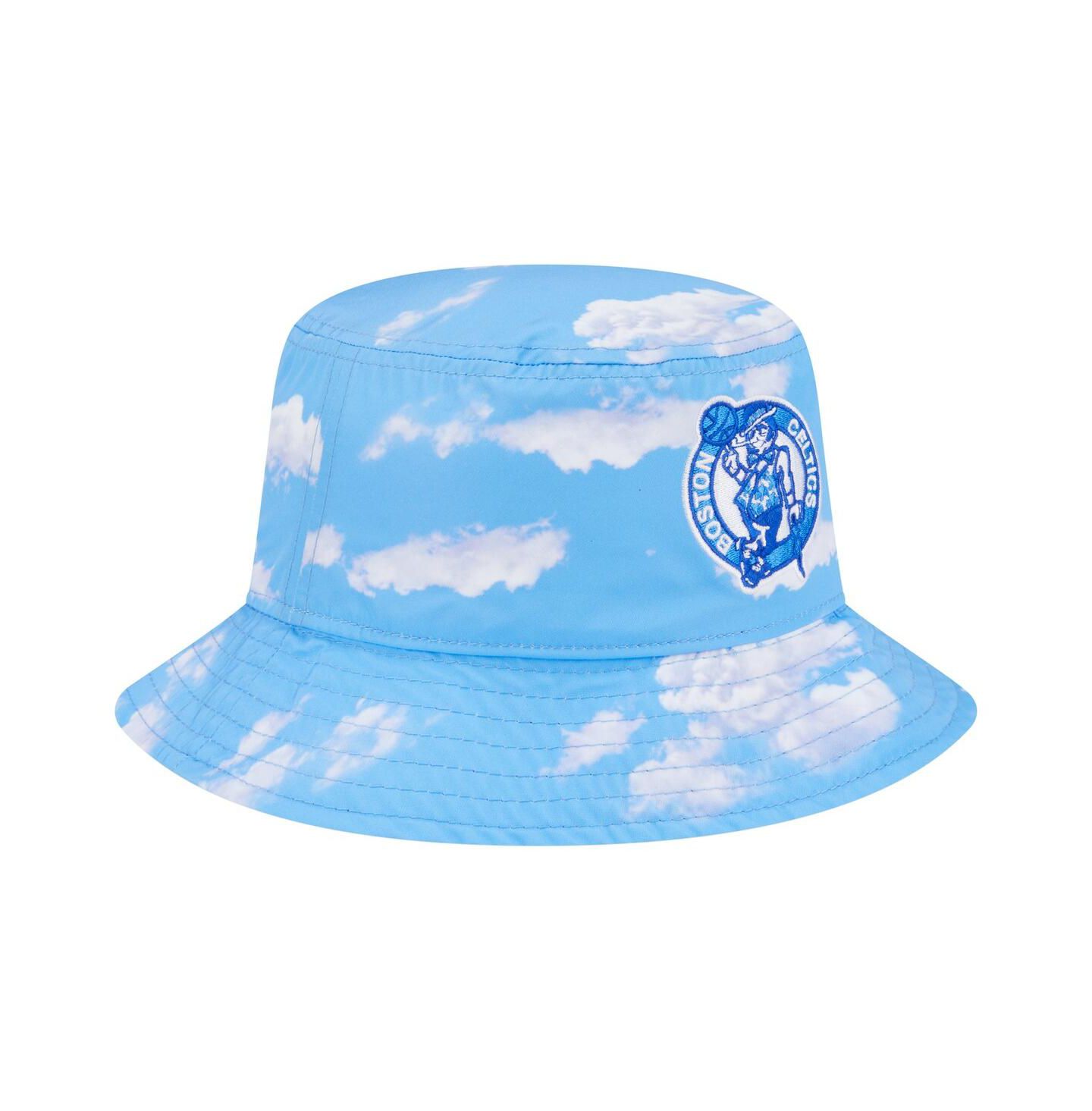 Мужская панама New Era Black/Light Blue Boston Celtics Summer Sun and Storm Reversible Bucket Hat — фото 3