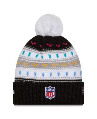 Women's Black Pittsburgh Steelers 2025 NFL Crucial Catch Cuffed Knit with Pom Hat