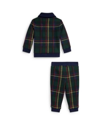 Baby Boys' Plaid Sweatshirt and Pants, 2-Piece Set