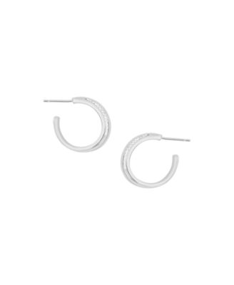 Crystal Stones Hoop Earrings