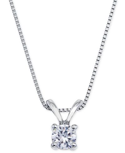 Certified Diamond Pendant Necklace (1/4 ct. t.w.) in 18k White Gold