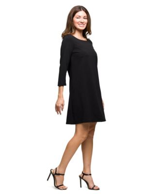 Women's Three Quarter Sleeve A Line Knee Length Dress