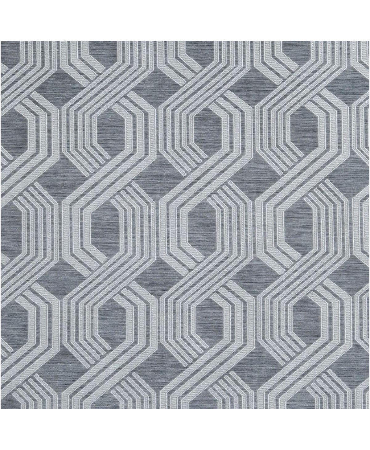 Kate Aurora Contemporary Living 2 Pack Semi Sheer Geometric Grommet Top Curtain Panels - Taupe