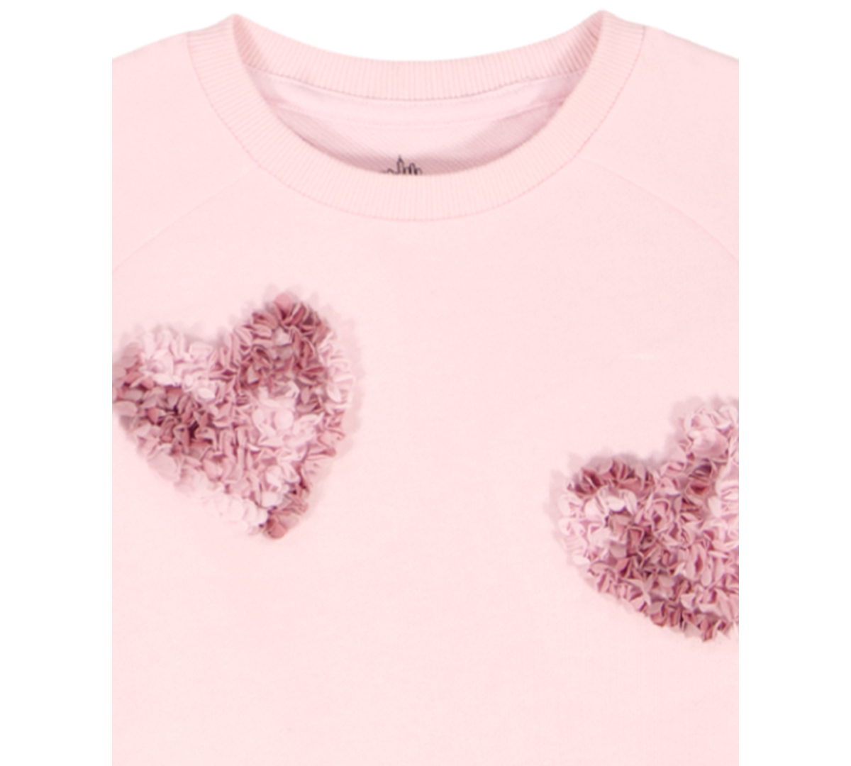 Kids Headquarters Baby Girls 2-piece Heart Applique Top And Wide-leg Pants Set In Pink