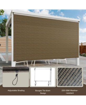 Outdoor Roller Shade, 8'(W) x6'(H) Sun Shade Cover Canopy