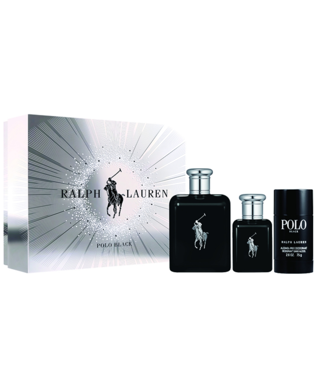 Ralph Lauren 3-pc. Polo Black Eau De Toilette Fragrance Gift Set In Transparent