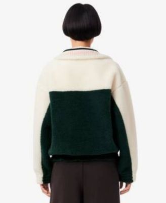 LACOSTE Women's Oversized Colorblock Half Zip Jacket
