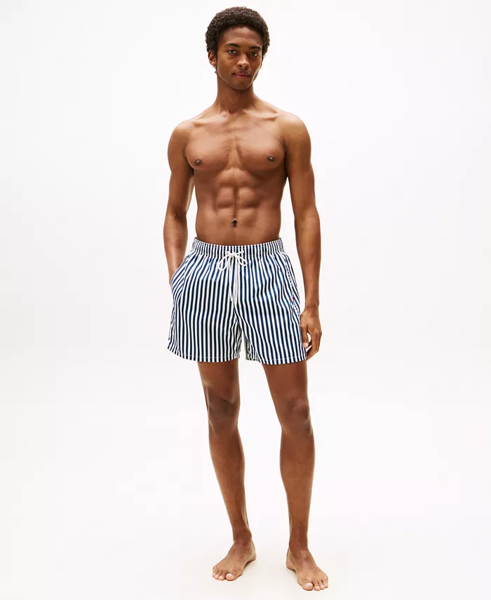 Men's Medium Length Drawstring 5" Swim Trunks - thumbnail 3