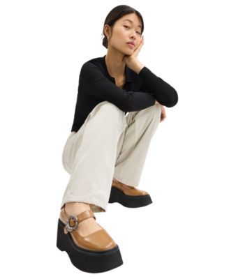 Women's Tea Rose Platform Mary Janes