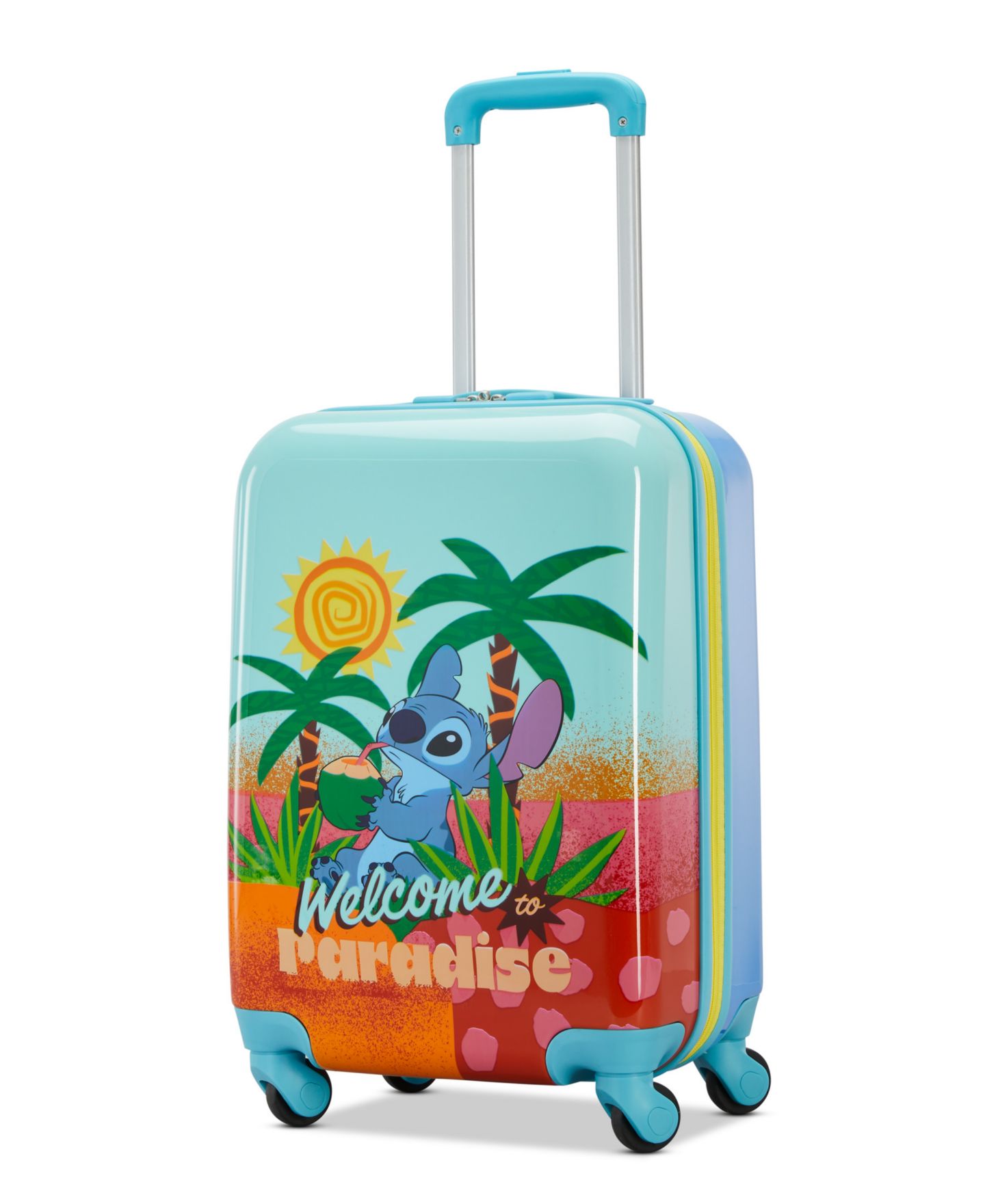 Чемодан Disney by American Tourister Stitch 18" Hardside Carry-On Spinner Luggage, цвет: Разноцветный — фото 1