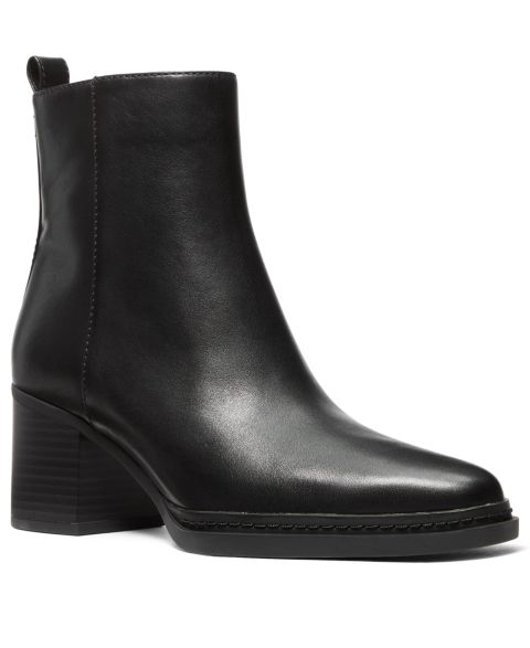 Женские ботинки Michael Kors Lex Block Heel Booties, цвет: Чёрный кожаный