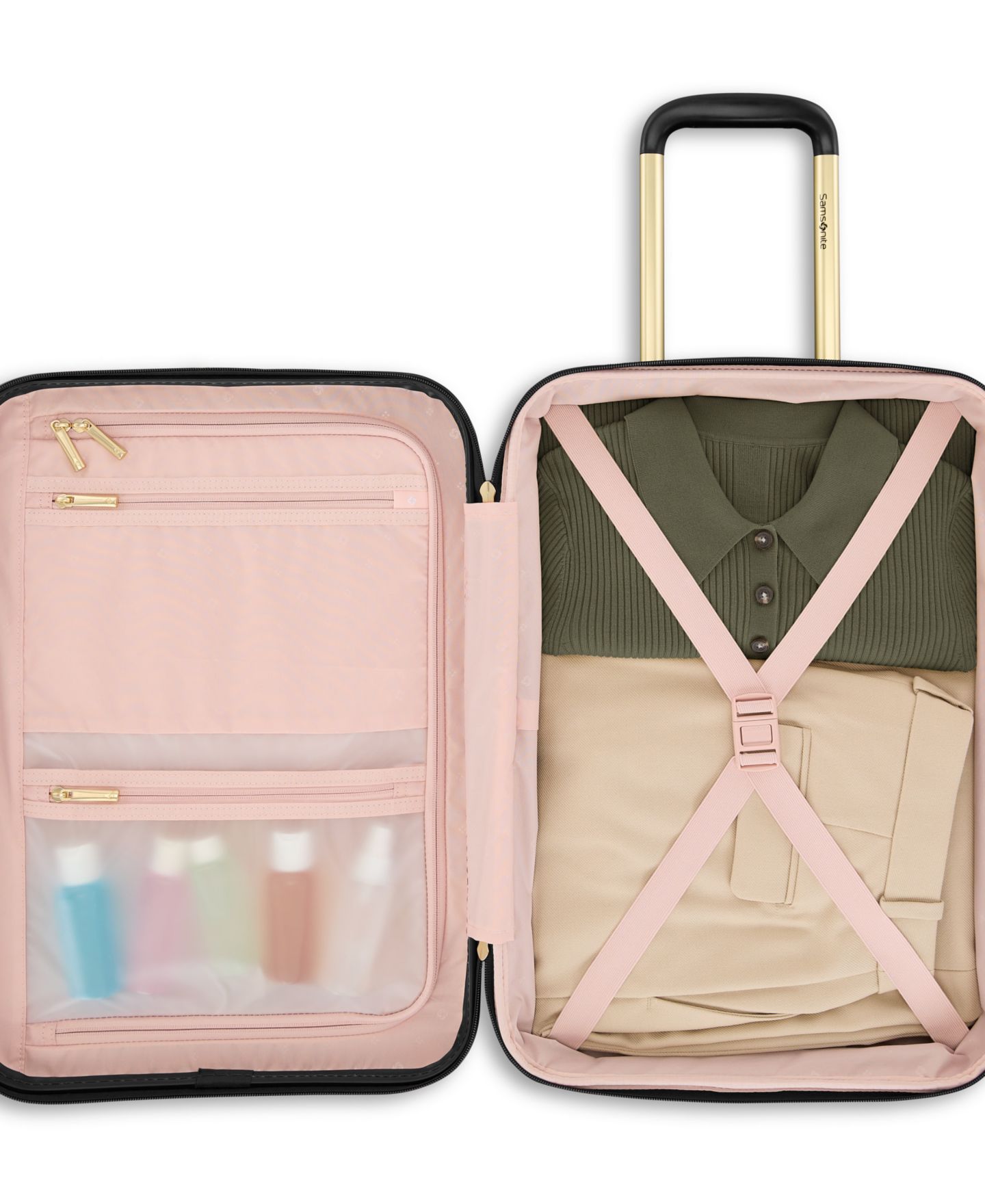 Чемодан Samsonite Mobile Solution 2 Expandable 20" Carry-On Spinner Luggage, цвет: Чёрный — фото 11