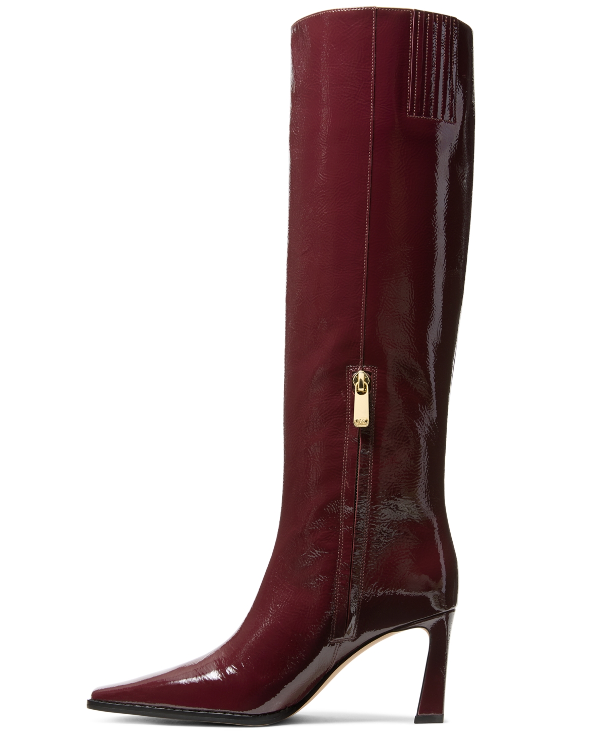 Michael Kors Women's Darrah Wide Calf Heeled Boots In Burgundy
