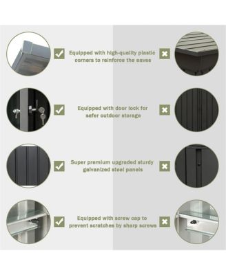 3-ft x 5-ft Galvanized steel Storage Shed