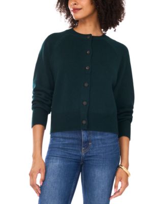 Vince Camuto - Women's Cozy Crewneck Raglan-Sleeve Cardigan Sweater