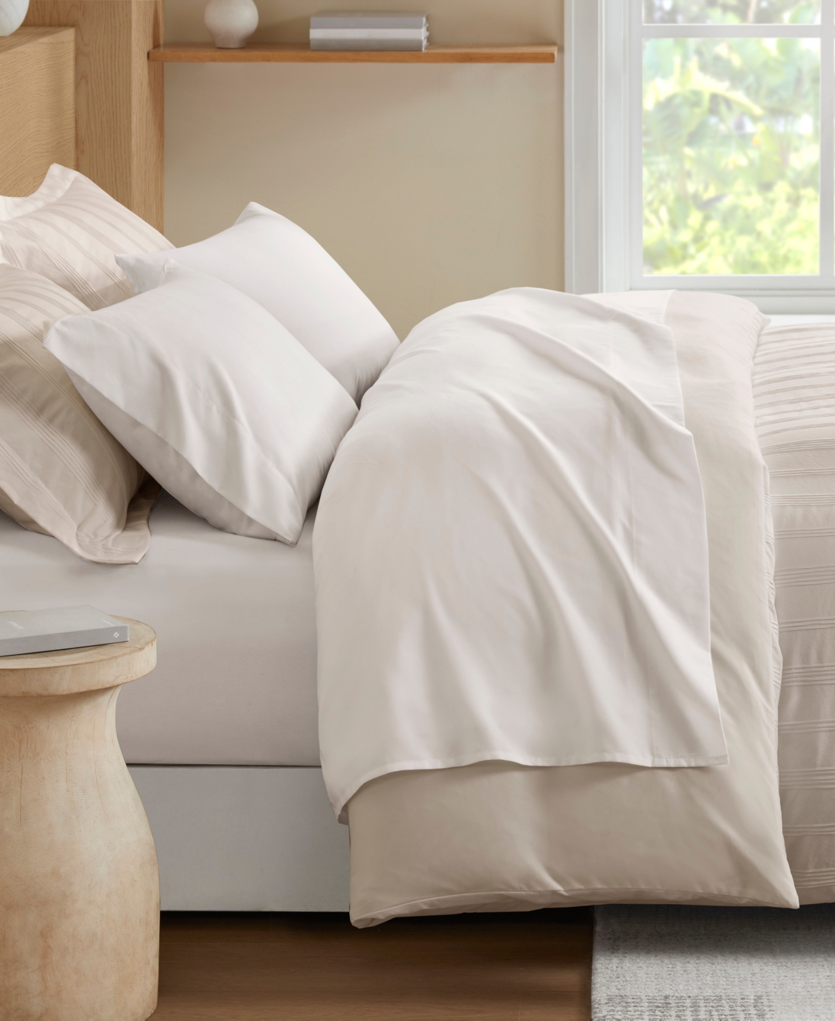 510 Design Logan Woven Striped 3-pc. Duvet Cover Set, Full In Neutral