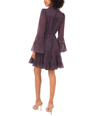 Women's Tiered Long Sleeve Shirtdress