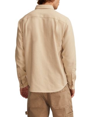 Men's Solid Cloud Soft Flannel Long-Sleeve Shirt