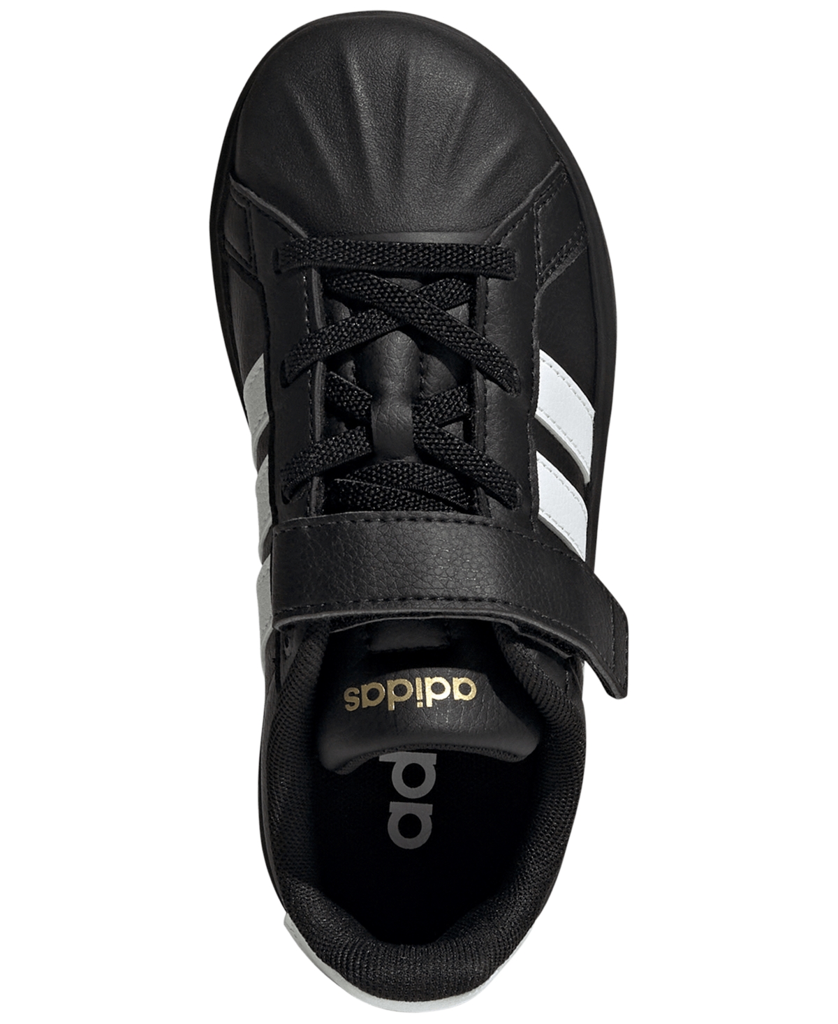 Adidas Originals Little Kids Street Talk Elastic Lace Stay-put Closure Casual Sneakers From Finish Line In Black