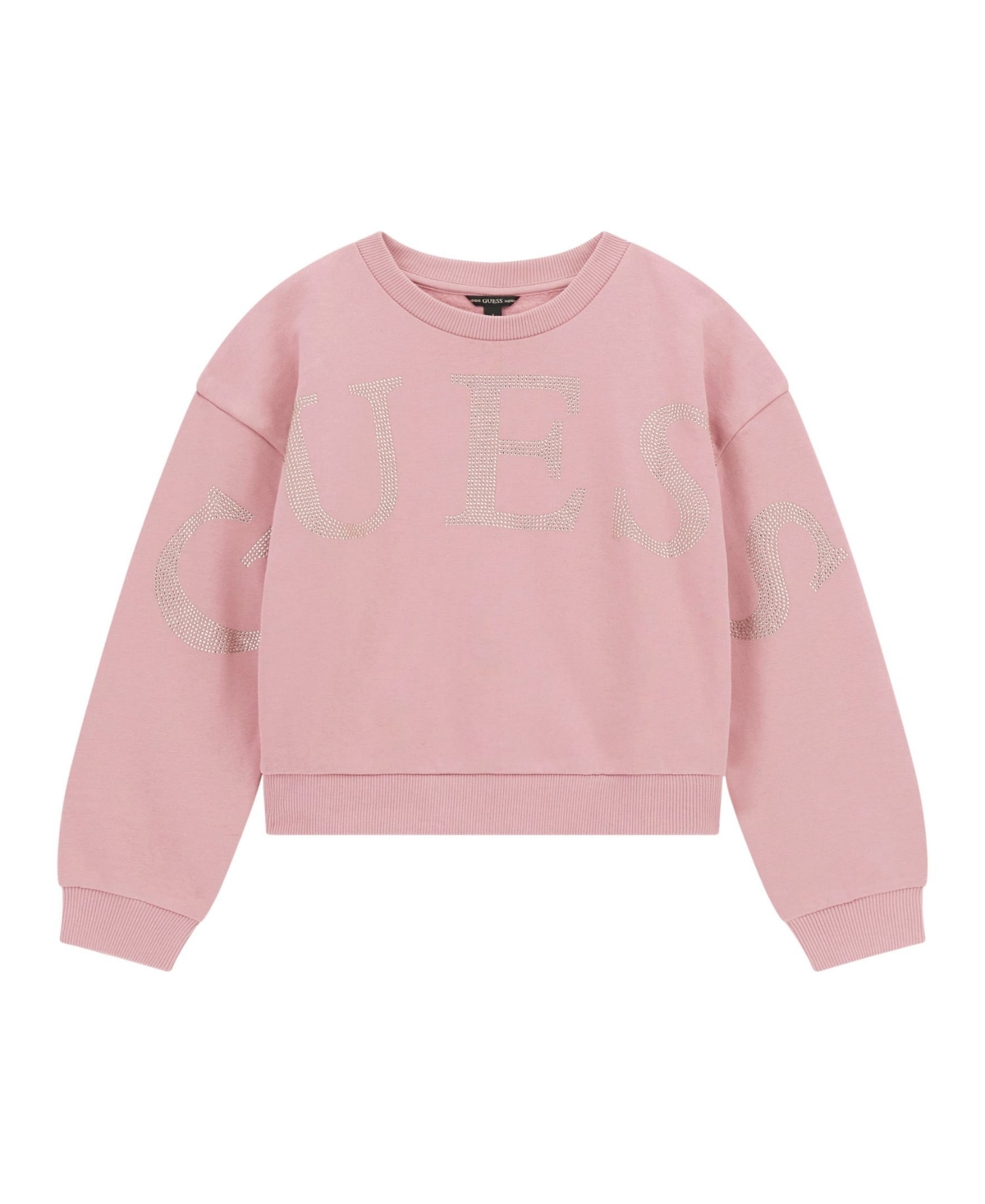 Guess Girls 7-16 Round Neck Oversize Active Sweatshirt In Pink
