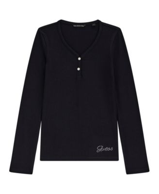 Girls' 7-16 Mini Me Style Stretch Rib Long Sleeve T-Shirt