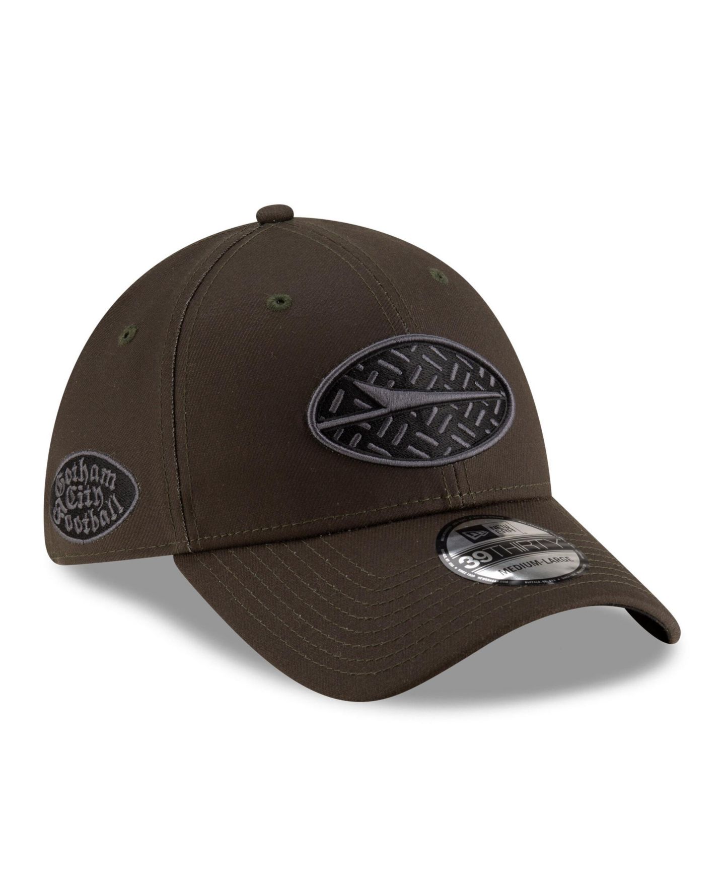 Мужская кепка New Era Dark Green New York Jets 2025 NFL Rivalries Sideline 39THIRTY Flex Hat — фото 1