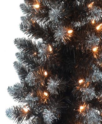 Puleo 3' Pre-Lit Tree with 50 Underwriters Laboratories Clear Incandescent Lights and Burlap Base, 97 Tips