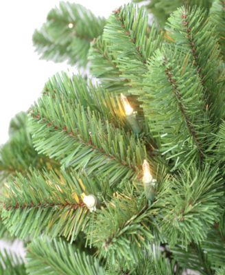 Puleo 7.5FT Pre-Lit Vermont Spruce Artificial Christmas Tree