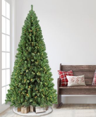 Puleo 9FT Pre-Lit Nebraska Fir Artificial Christmas Tree