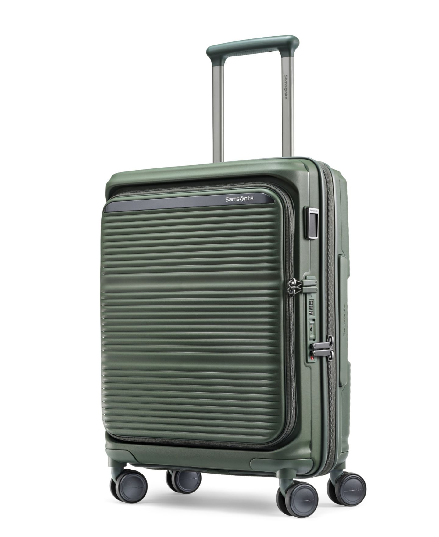 Чемодан Samsonite Paralux Global 22" Hardside Carry-On Spinner Luggage, цвет: Оливковый — фото 1