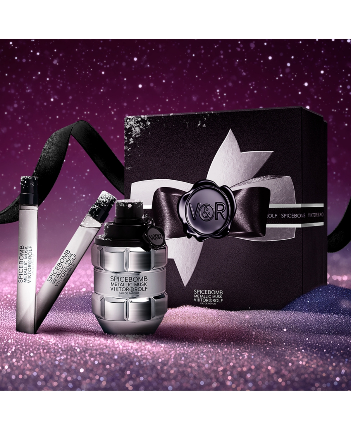 Viktor & Rolf 3-pc. Spicebomb Metallic Musk Gift Set In Transparent