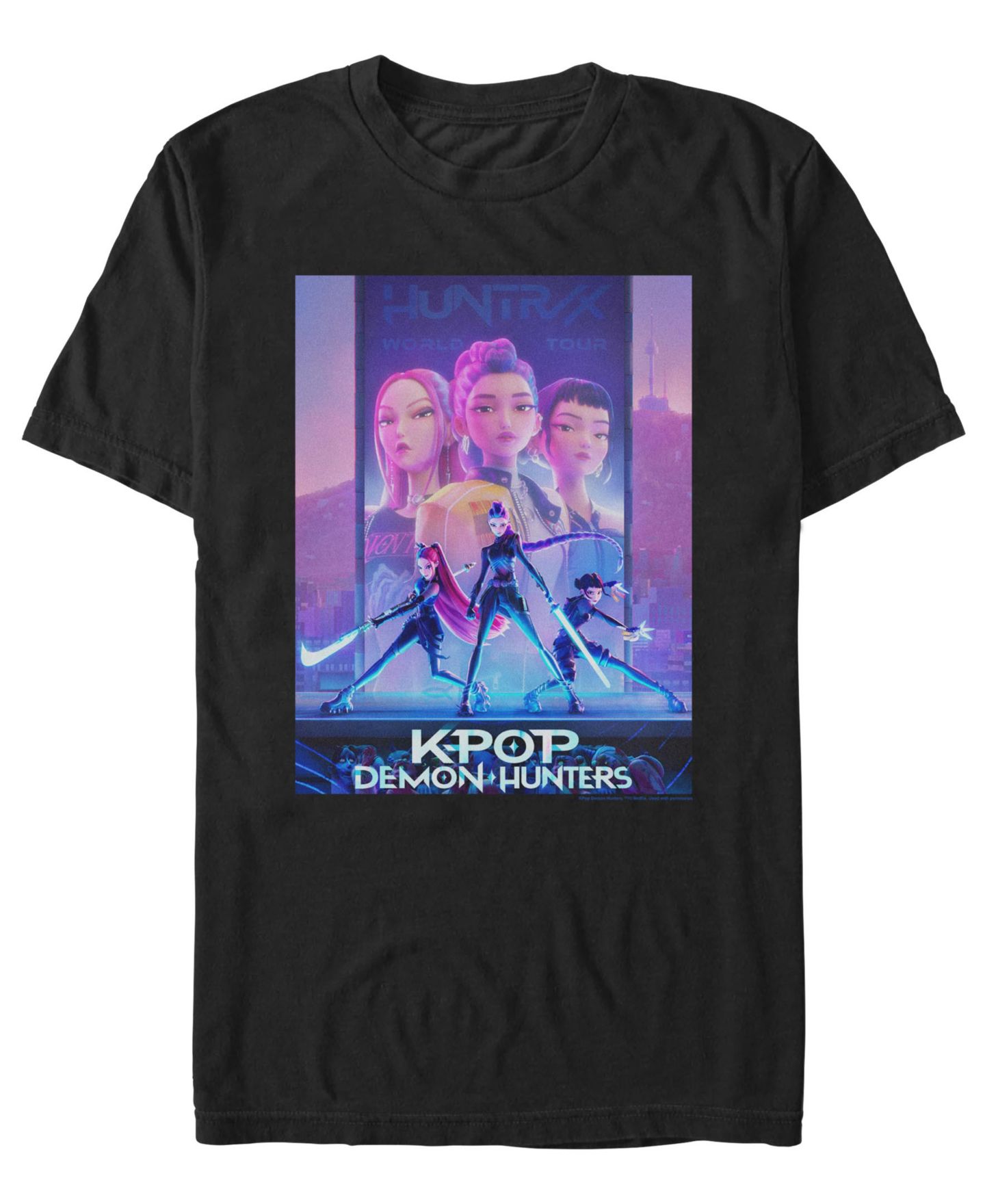 Мужская футболка Fifth Sun K-Pop Demon Hunters Poster, цвет: Чёрный — фото 1