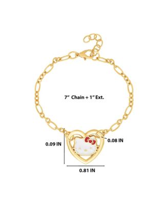 Heart Link Bracelet in Gold-Tone