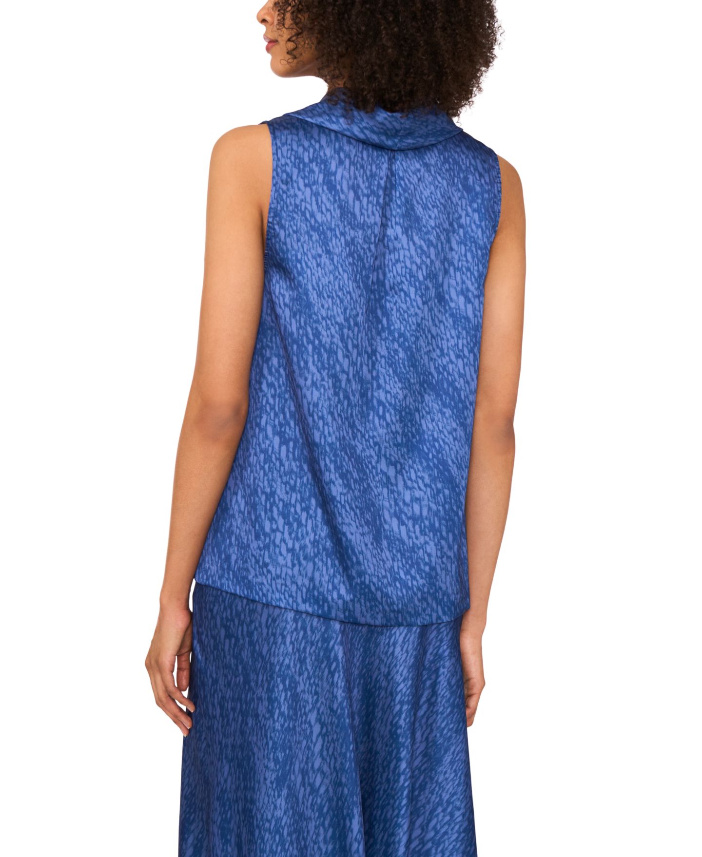 Женский топ Vince Camuto Sleeveless Cowl Neck, цвет: Blueberry — фото 3