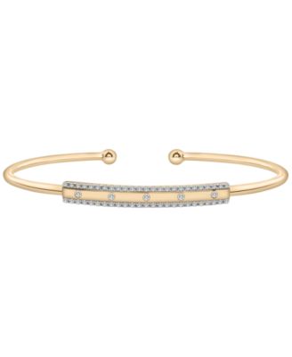 Wrapped - Diamond Bangle Bracelet (1/4 ct. t.w.) in 10K Yellow Gold