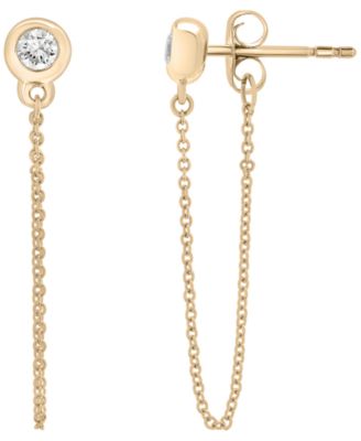 Diamond Drop Earrings (1/4 ct. t.w) in 14K Yellow Gold, Created for Macy's