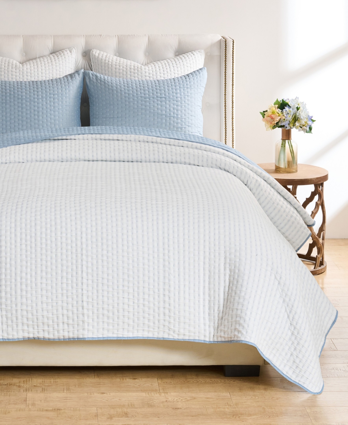 Greenland Home Fashions Homestead Modern Artisan 3-pc. Quilt Set, Full/queen In Blue