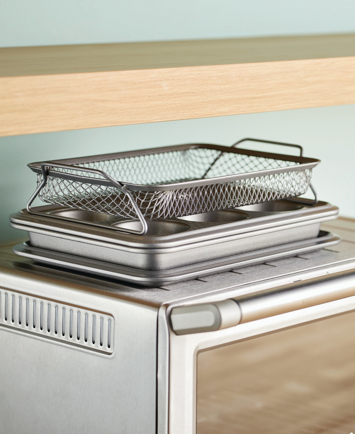 Anolon Advanced Bakeware 4-pc. Nonstick Toaster Oven Pan Set In Gray