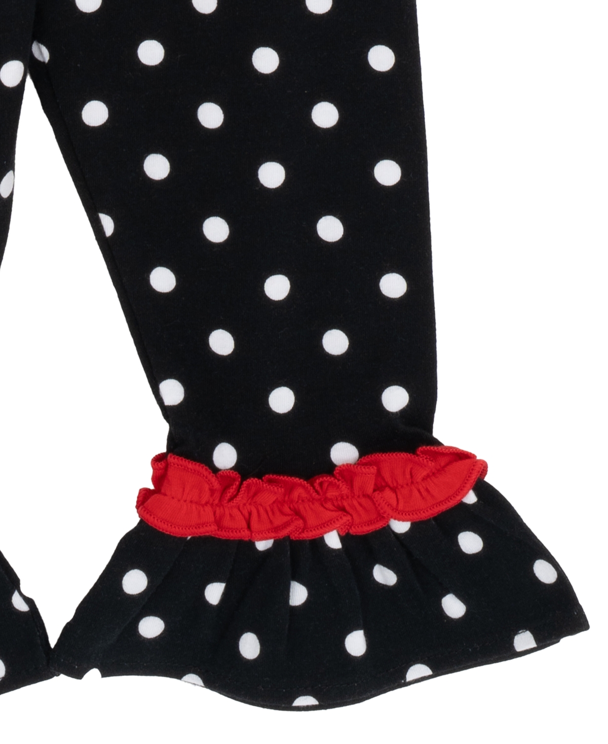 Rare Editions Baby Girls 2-piece Snowman Applique Top And Polka Dots Leggings Set In Red