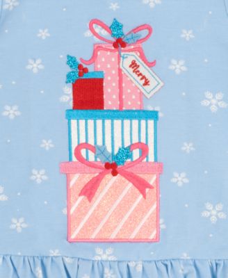 Baby Girls' Printed Top and Striped Leggings, 2-Piece Set