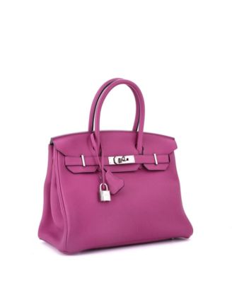 Birkin 30 Handbag Pink Togo with Palladium Hardware