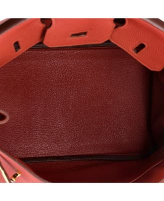 Birkin 25 Handbag Red Togo with Gold Hardware