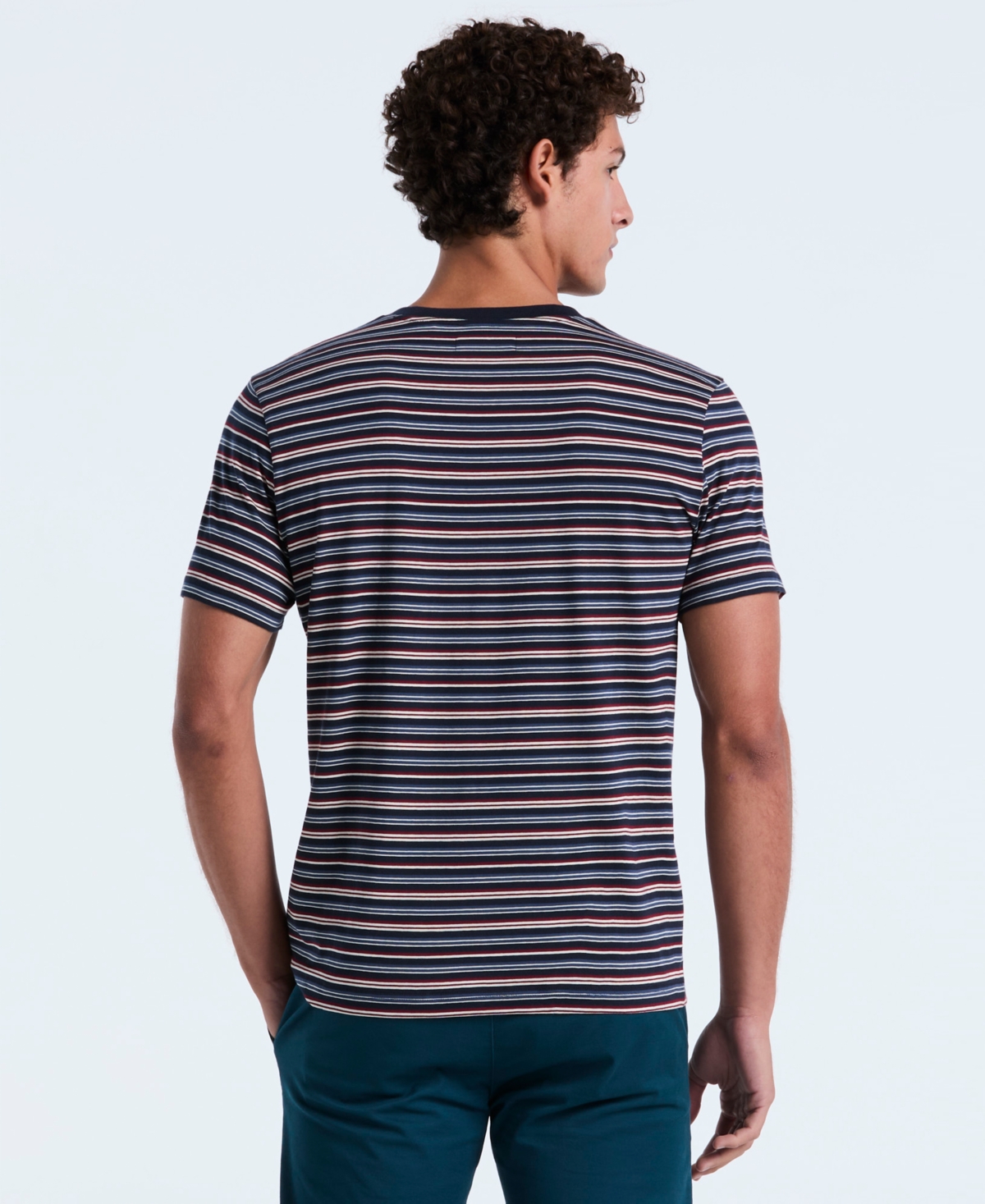 Original Penguin Men's Short Sleeve Striped T-shirt In Blue