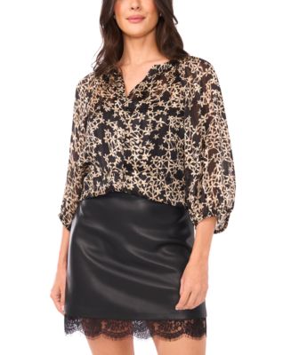 トップス mac Vince Camuto Women's Raglan Sleeve Button Front Top - Macy's